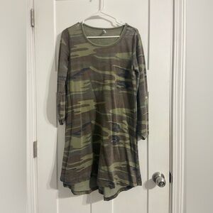 Z Supply Green Camouflage Kids Dress